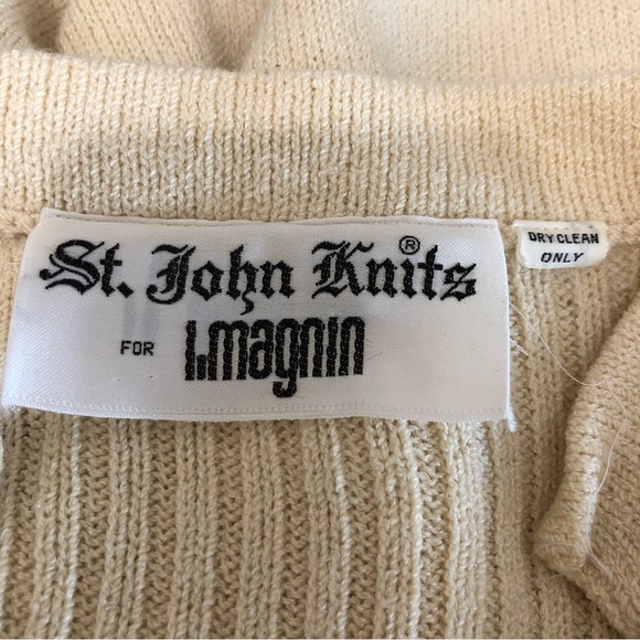 St. John Knits Vintage Cream Sweater Dress - Picture 13 of 14